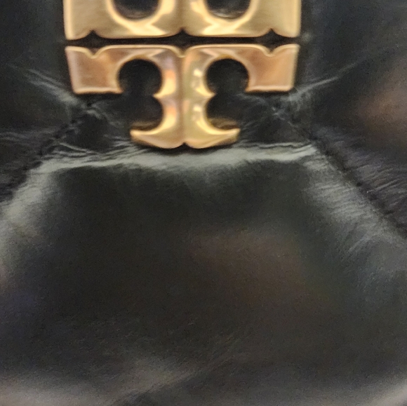 Tory Burch Kira Black Quilted Crossbody with Gold Accents - Picture 6 of 9
